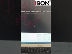 Desenho de linha perfeita e correção de deformação para abertura superior do sapato