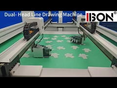 Vejam o desenho da linha de costuras de jato de tinta de cabeça dupla para Shoe Vamp em ação!