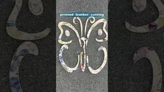 Cortando formas de borboleta em couro impresso – limpo e preciso!